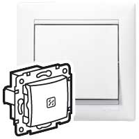 Выключатель одноклавишный VALENA Legrand с подсветкой белый в Находке