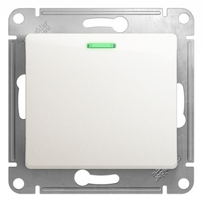 Выключатель одноклавишный Glossa SE с подсветкой перламутр в Находке