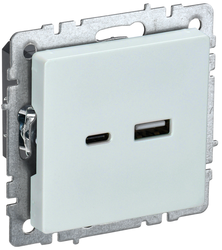 Розетка USB A+C 18Вт BRITE IEK жемчуг в Находке
