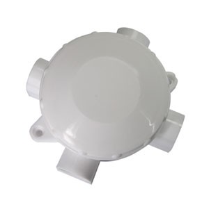 Коробка распределительная для открытой установки 4-х рожковая пластиковая белая в Находке