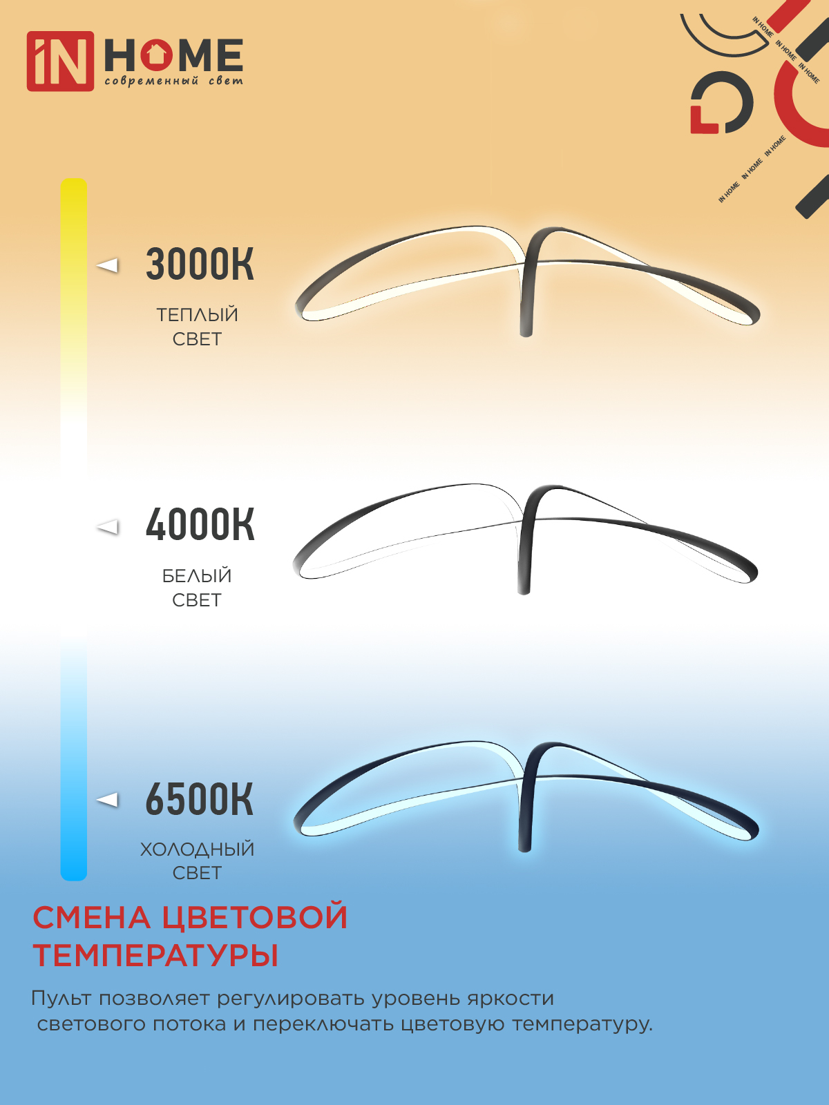 Светильник светодиодный ESTETIKA DALI-FX-90BL 90Вт 230В 3000-6500K 920х245x230мм 1.2м трос ДУ черный IN HOME в Находке