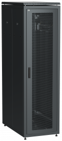 ITK Шкаф сетевой 19" LINEA N 42U 600х1000 мм перфорированные двери черный в Находке