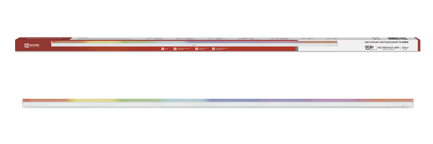 Светильник светодиодный СПБ-Т5-RGBW 15Вт 230B red-green-blue-4000К 1200мм IN HOME в Находке