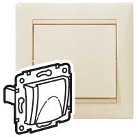 Розетка одинарная VALENA Legrand с крышкой с заземлением крем в Находке