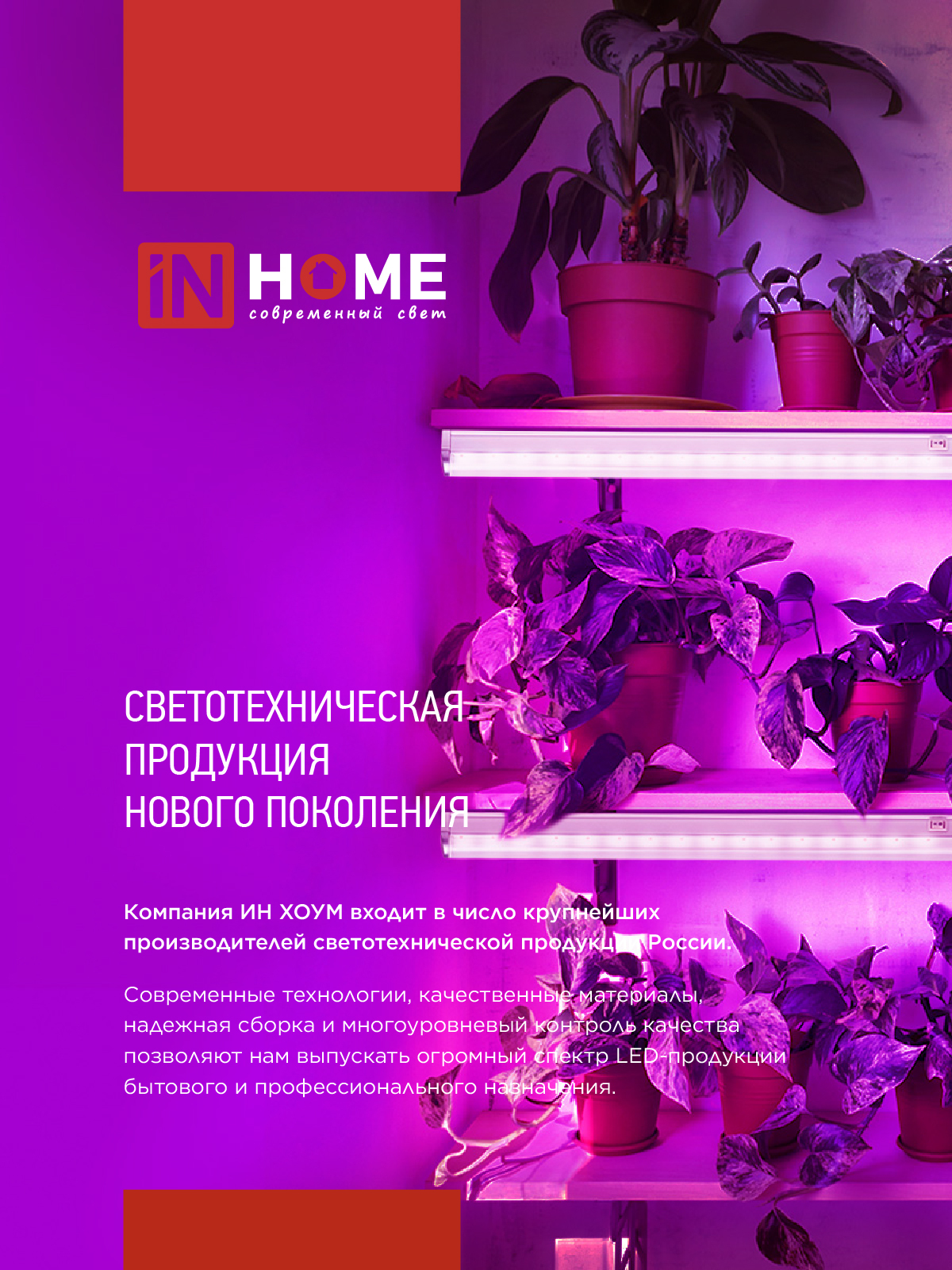 Светильник светодиодный СПБ-110 STD-ФИТО красно-синий спектр 55Вт 1200мм IP40 IN HOME в Находке