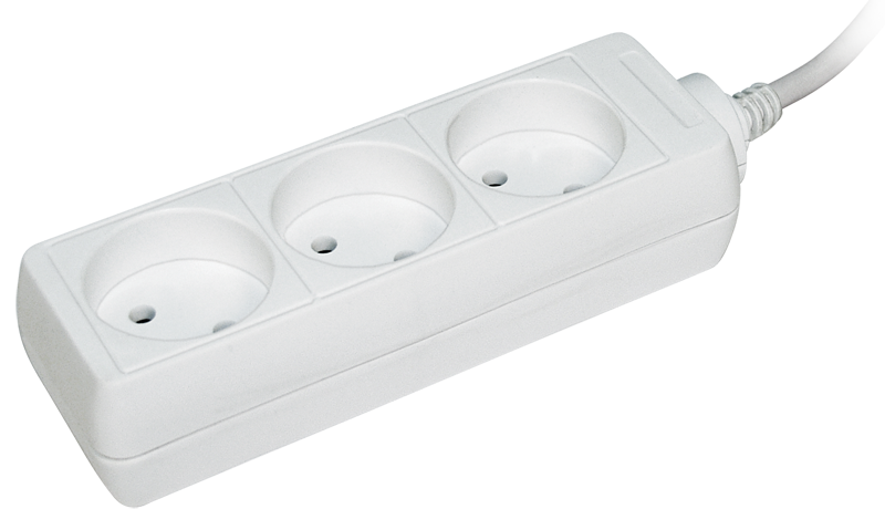 Удлинитель У3 3 места 2P/5метров 2х0.75мм2 10А/250 IEK в Находке