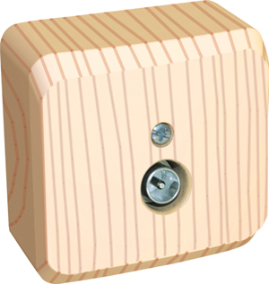 Розетка телевизионная ЭТЮД SE накладная сосна в Находке