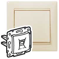 Розетка телефонная VALENA Legrand крем в Находке