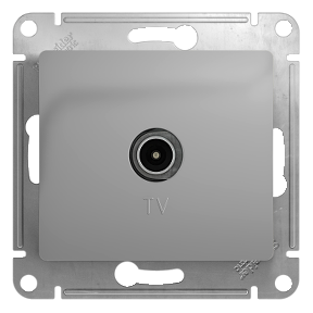 Розетка телевизионная оконечная Glossa SE алюминий в Находке