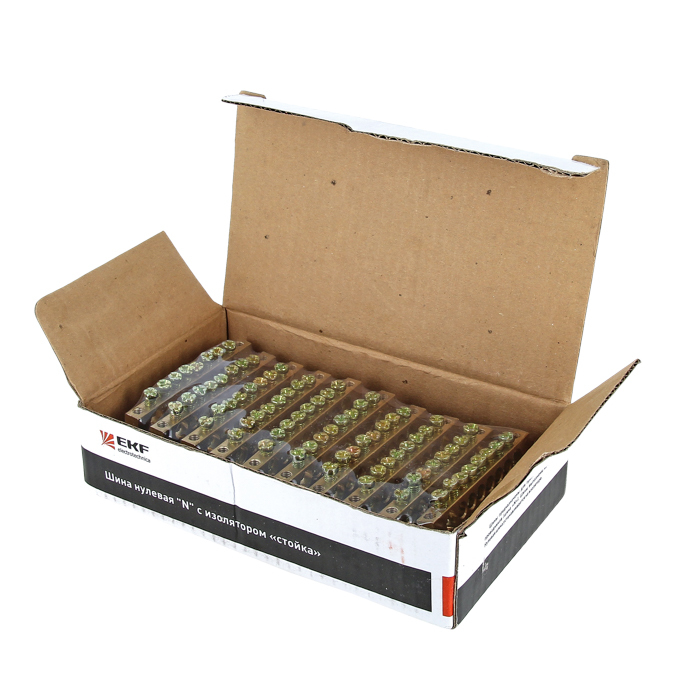 Шина EKF "N"нулевая 6х9мм 8 отверстий 2 изолятора в Находке