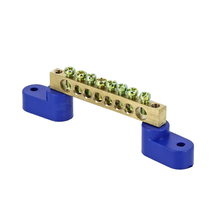 Шина EKF "N"нулевая 6х9мм 8 отверстий 2 изолятора в Находке