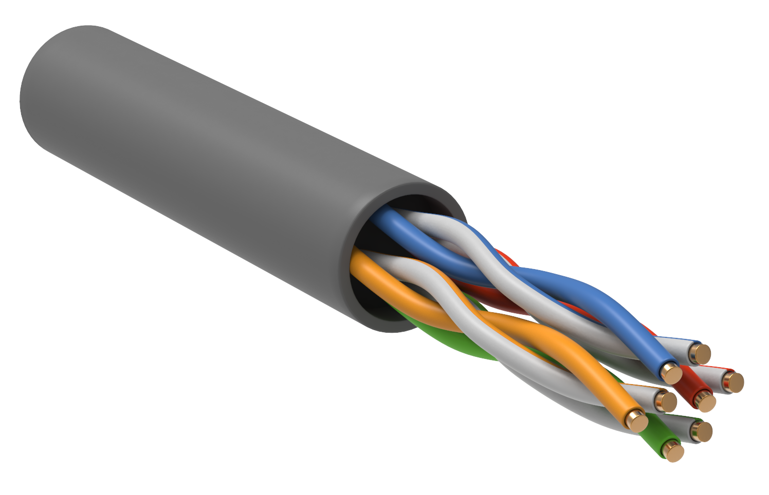 Кабель связи витая пара U/UTP кат.5E 4 пары PVC серый GENERICA в Находке