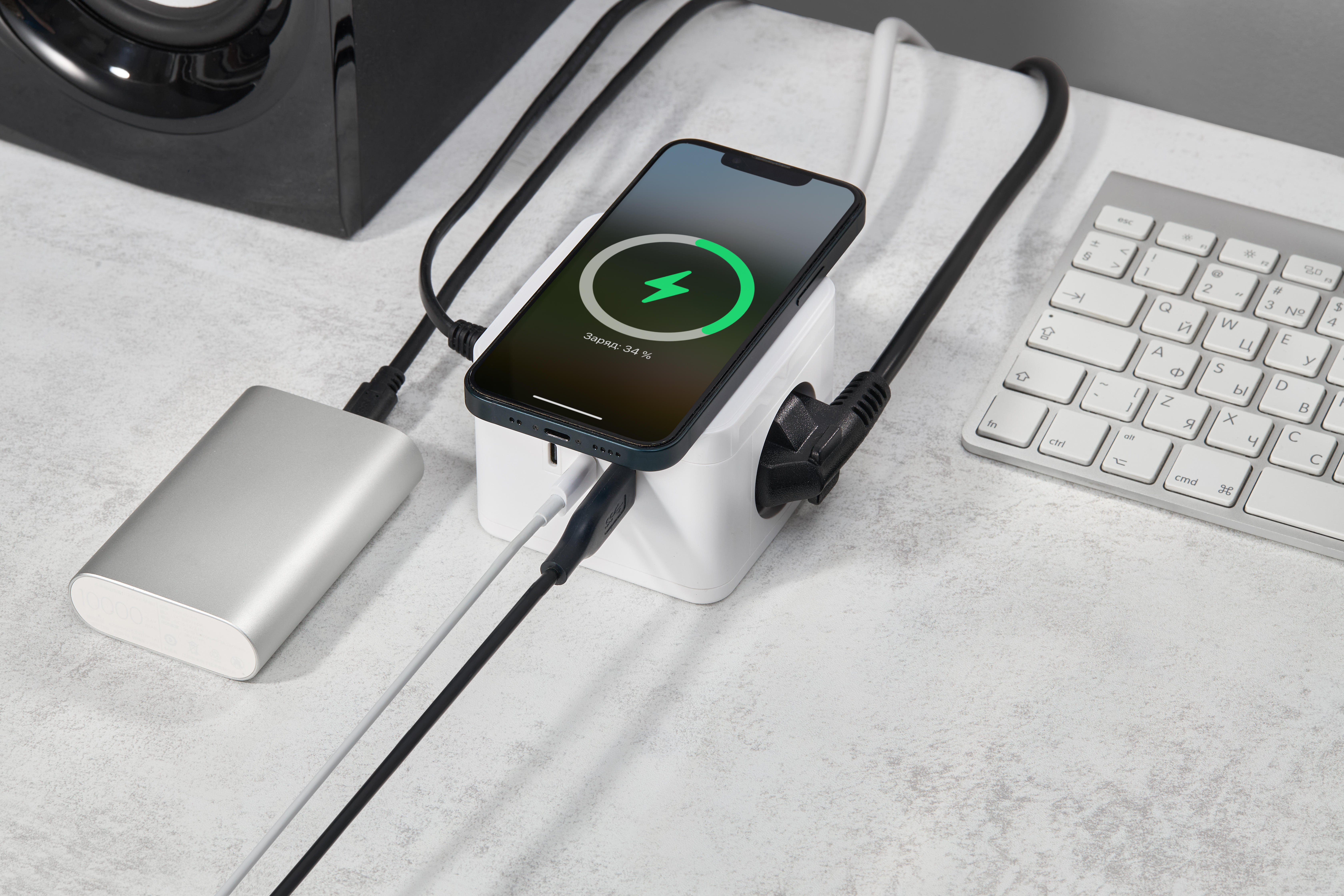 Удлинитель DOMINIC Qi10Вт У02К 1,3м 3х1мм2 USB A+C белый IEK в Находке