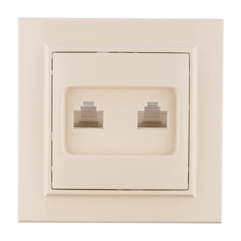 Розетка RJ-45+Phone СП бежевый Минск EKF в Находке