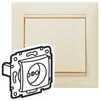 Розетка одинарная VALENA Legrand крем в Находке