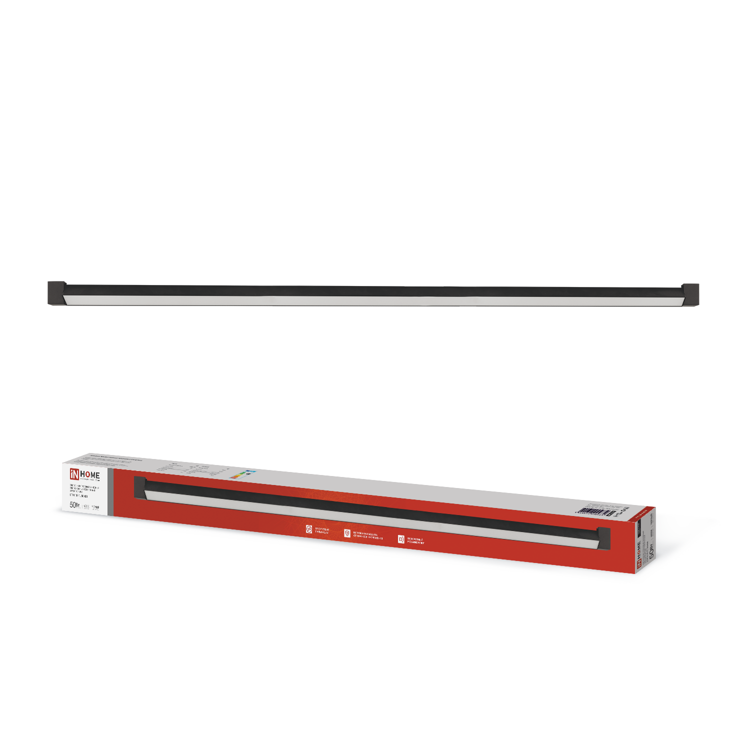 Светильник трековый линейный светодиодный поворотный LTR-01R-TL 5040B 50Вт 4000К 870мм 120 градусов черный серии TOP-LINE IN HOME в Находке