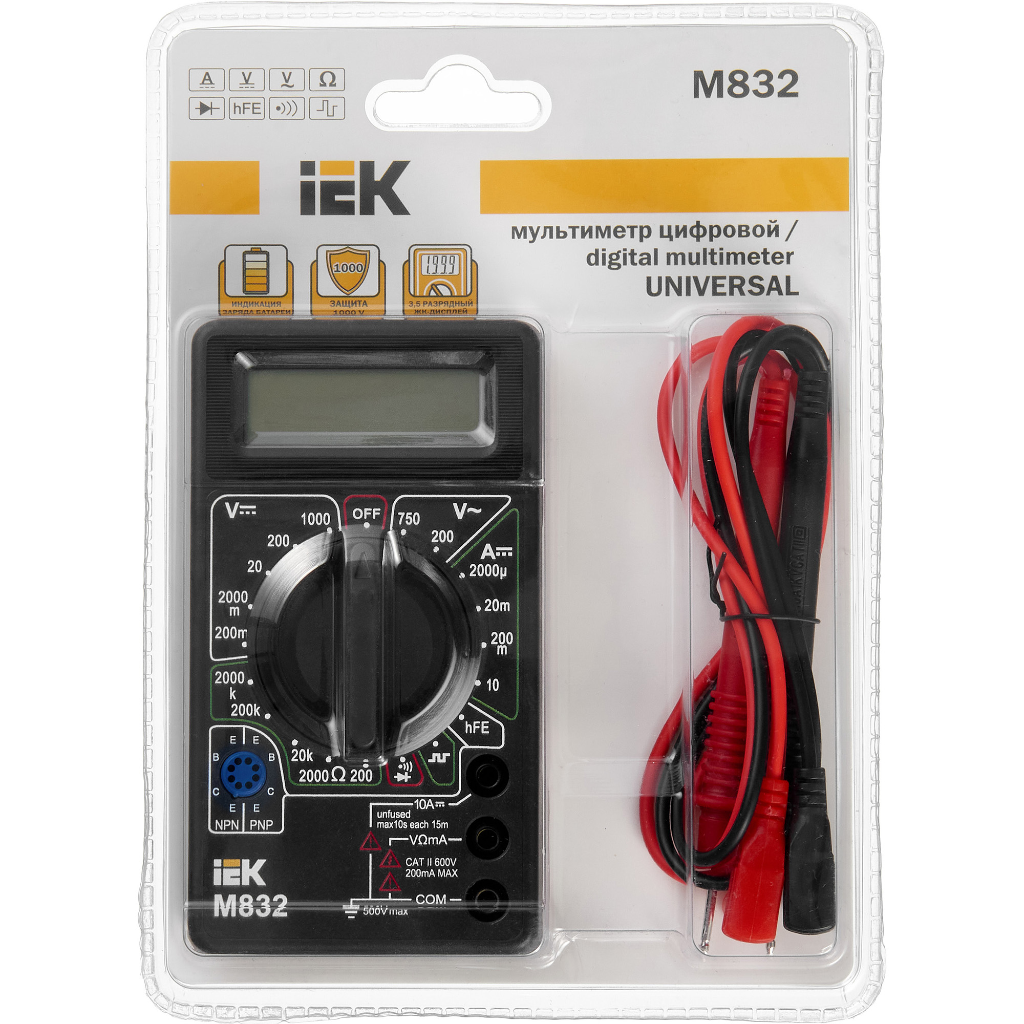 Мультиметр цифровой Universal M832 IEK в Находке