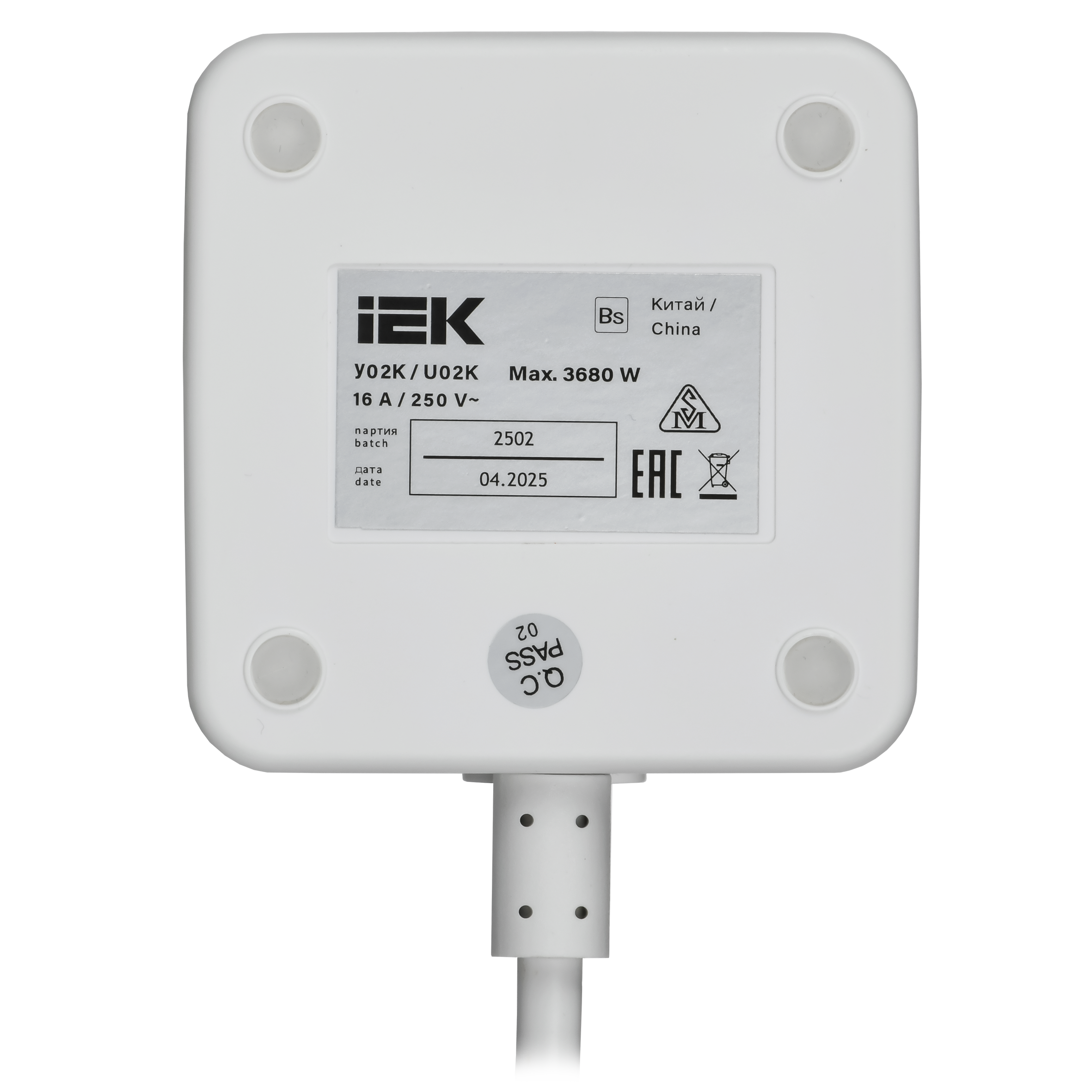 Удлинитель DOMINIC Qi10Вт У02К 1,3м 3х1мм2 USB A+C белый IEK в Находке