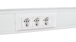 Суппорт с рамкой SPL на 3 поста (45х45) в профиль для кабель-каналов 100х50, 105х50 в Находке