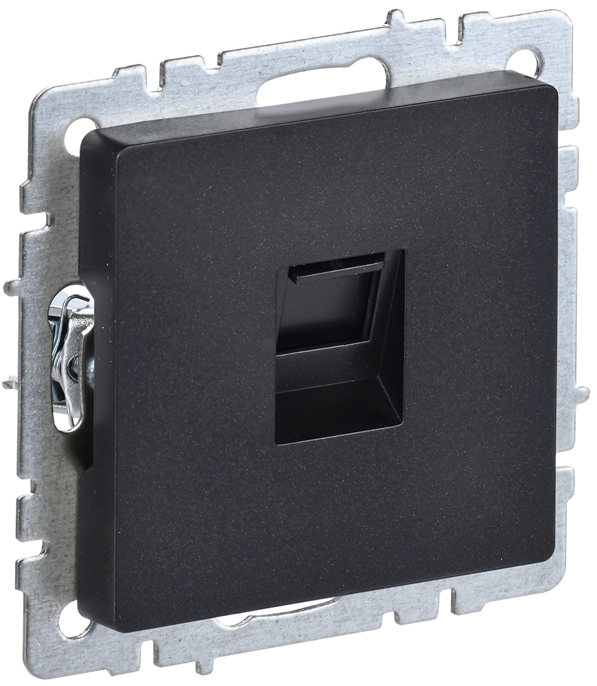 Розетка компьютерная RJ45 категории 5E BRITE IEK черная в Находке