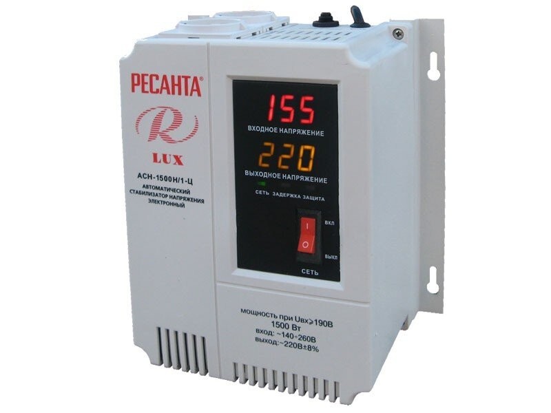 Стабилизатор напряжения однофазный цифровой настенный ACH-1500Н/1-Ц Lux Ресанта в Находке