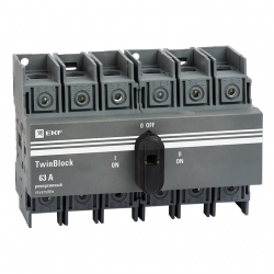 Рубильник  63A 3P реверсивный c рукояткой для прямой установки TwinBlock EKF в Находке