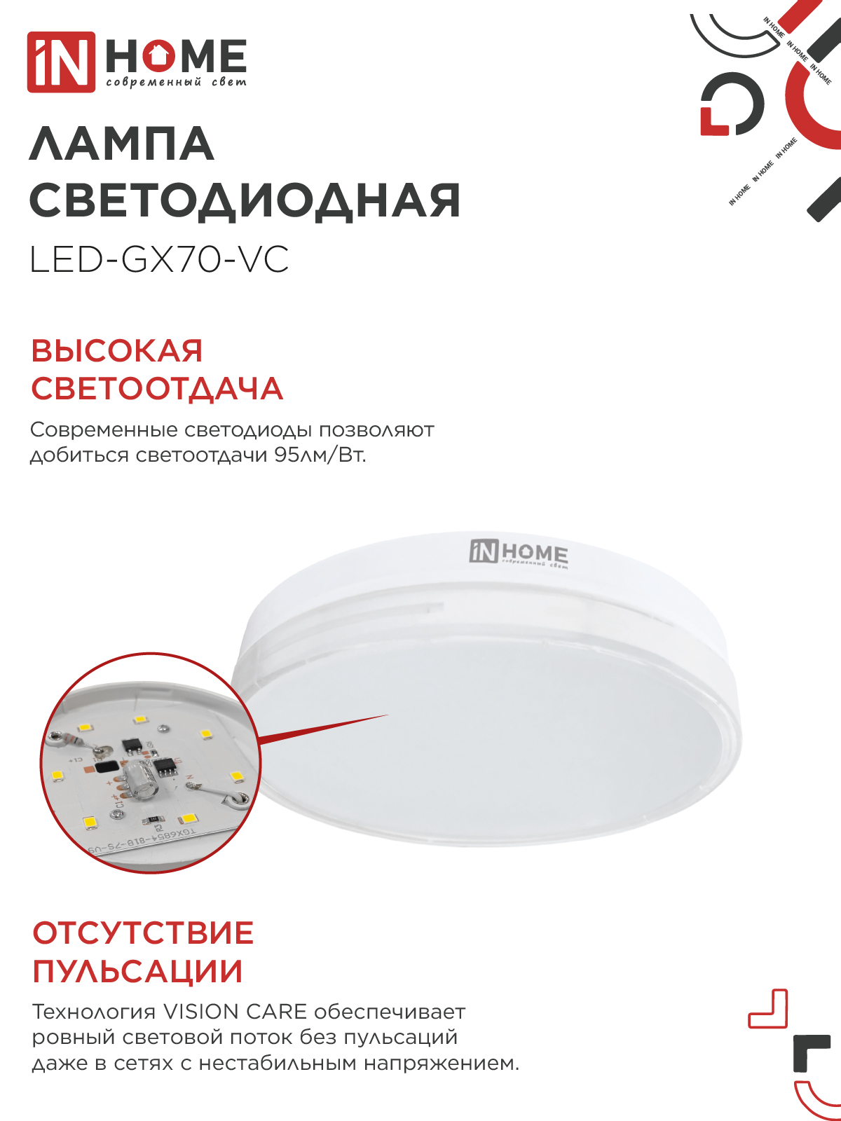 Лампа светодиодная LED-GX70-VC 20Вт 230В 6500К 1900Лм IN HOME в Находке
