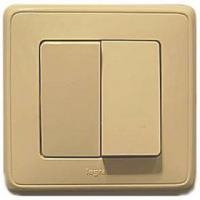Выключатель двухклавишный CARIVA Legrand крем в Находке