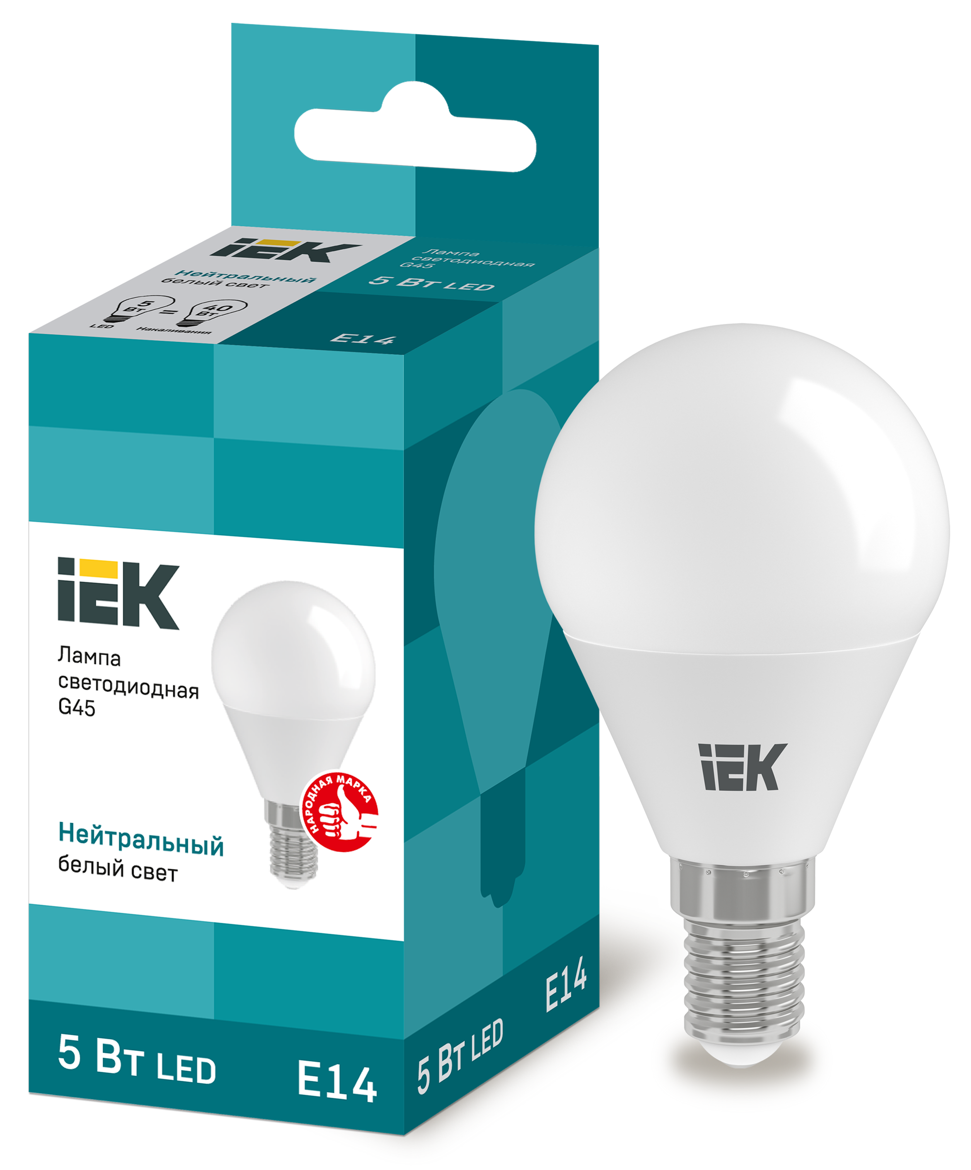 Лампа LED G45 шар 5Вт 230В 4000К E14 IEK в Находке