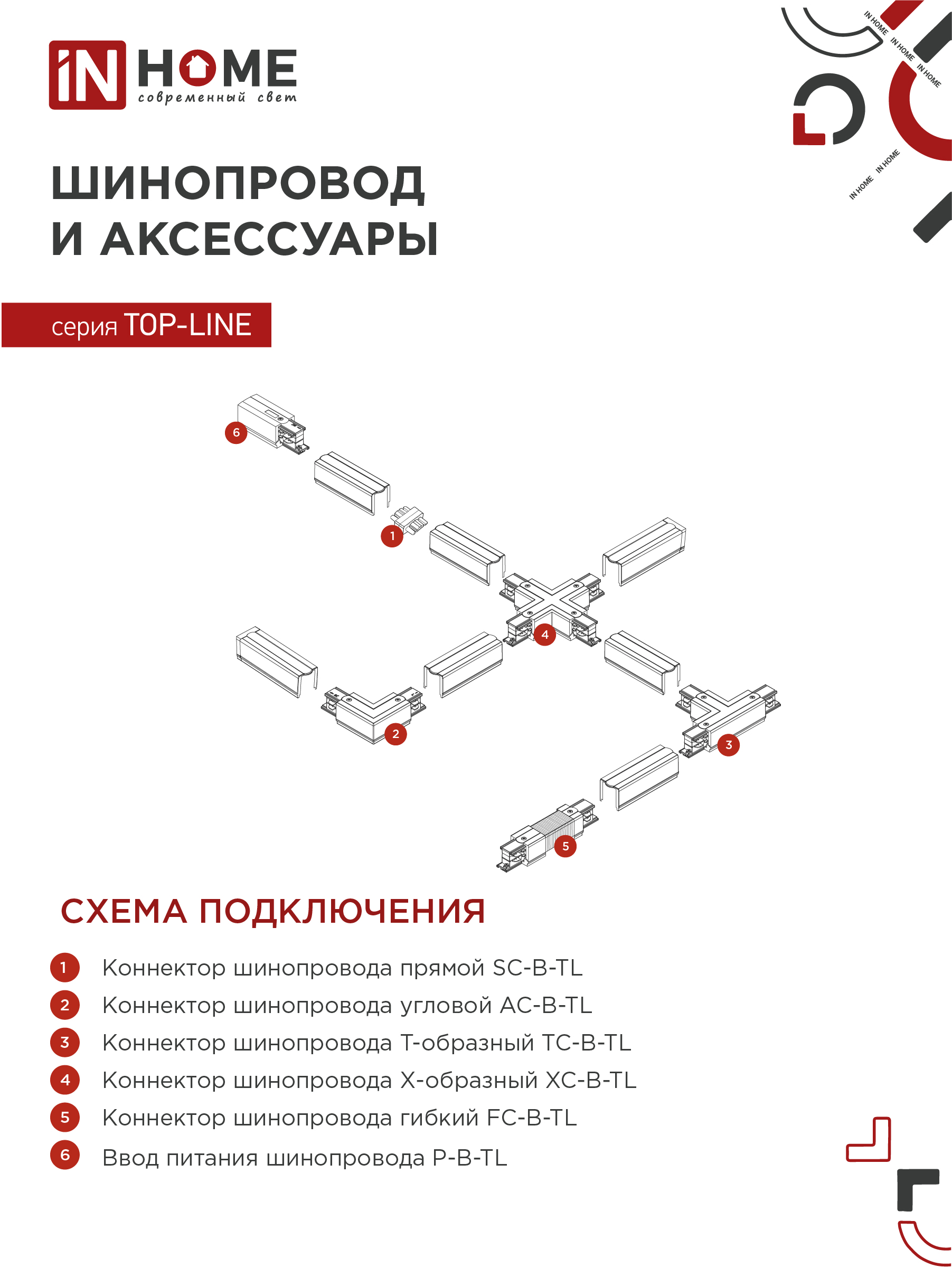 Светильник трековый светодиодный TR-07-TL 25Вт 6500К 2500Лм IP40 24 градуса черный серии TOP-LINE IN HOME в Находке