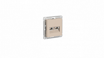 Розетка двойная компьютерная AtlasDesign SE RJ45+RJ45 песочная в Находке
