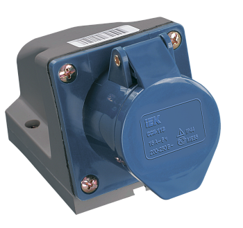 Розетка 123 стационарная 2Р+РЕ 32А 220В IP44 IEK в Находке