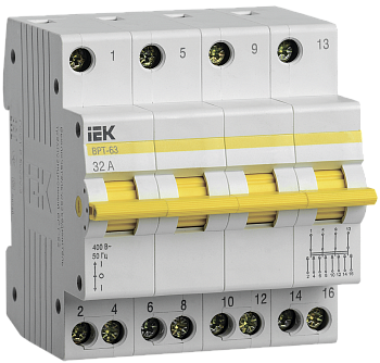 Выключатель-разъединитель трехпозиционный ВРТ-63 4P 32А IEK в Находке