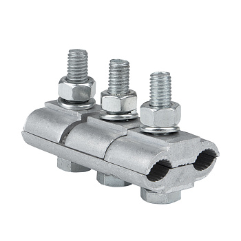 Зажим соединительный плашечный 3 болта М6 (D провода 9,6...11,4 мм) ПА-2-2 EKF PROxima в Находке