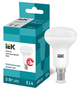 Лампа светодиодная LED-R50 ECO рефлектор 5Вт 230В 4000К E14 IEK в Находке