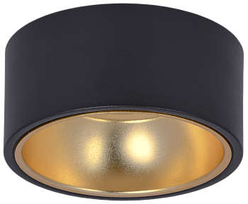 Светильник 4017 накладной потолочный GX53 черный/золото IEK в Находке