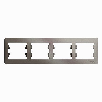 Рамка четырехместная Glossa SE платина в Находке
