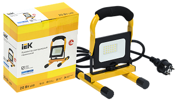 Прожектор LED СДО 06-20П переносной 6500К IP65 черный IEK в Находке