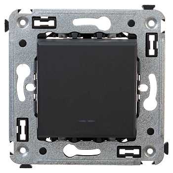 Выключатель одноклавишный в стену, Avanti "Черный матовый" DKC в Находке