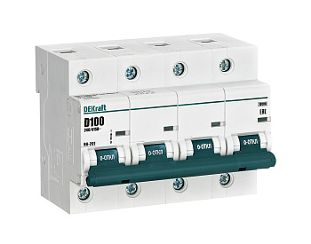 Автоматический выключатель DEKraft ВА-201 4Р 100А 10кА х-ка D в Находке