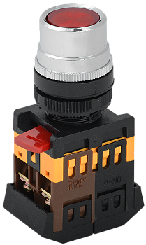 Кнопка ABLF-22 красная d22мм неон 240В 1з+1р IEK в Находке