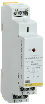 Реле промежуточное OIR 2 контакта 8А 48В AC/DC IEK в Находке