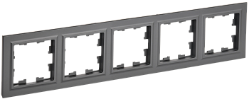 Рамка пятиместная BRITE IEK графит в Находке