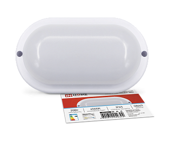 Светильник светодиодный герметичный СПП 2065-ОВАЛ 20Вт 6500К 1800Лм IP65 195х94мм IN HOME в Находке