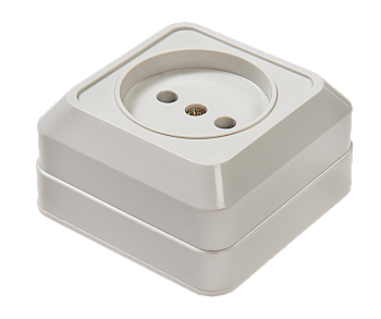 Розетка одинарная BOLLETO белая накладная 7022 IN HOME в Находке