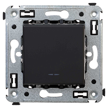 Переключатель одноклавишный в стену, Avanti "Черный матовый" DKC в Находке