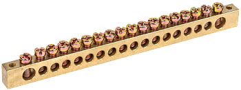 Шина PEN "земля-ноль" 8х12мм 20/2 (20групп/креп по краям)IEK в Находке