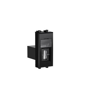 USB 2.0 розетка модульная, тип А-А, Avanti "Черный квадрат", 1 модуль DKC в Находке