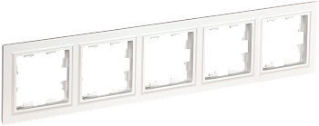 Рамка пятиместная BRITE IEK белая в Находке