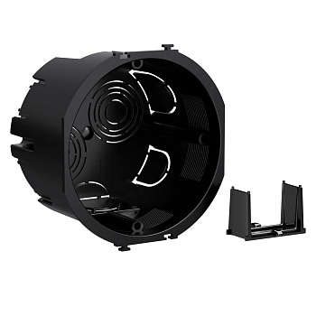 Подрозеточная коробка для сплошных стен, черная, под 2 мод. DKC в Находке